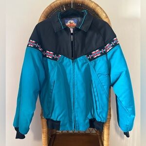 NWT Vintage Express Rider Western Southwest Canvas Workwear Jacket Aztec